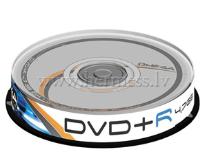 Diski DVD+R 4.7Gb, Cakebox 10gab.